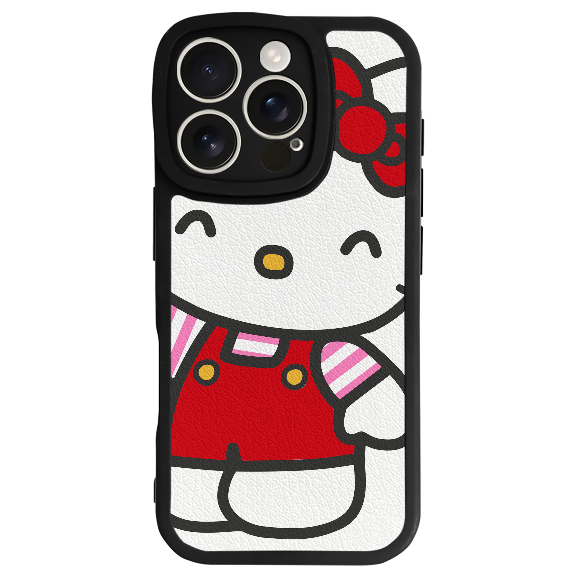 （画像用） Hello Kitty ハローキティ 【iPhone 16シリーズ対応】シリコンスマホケース（レザー調） 材質：シリコン
